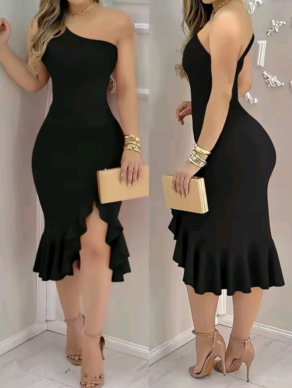 Women's Elegant Sexy Off Shoulder Backless Dress